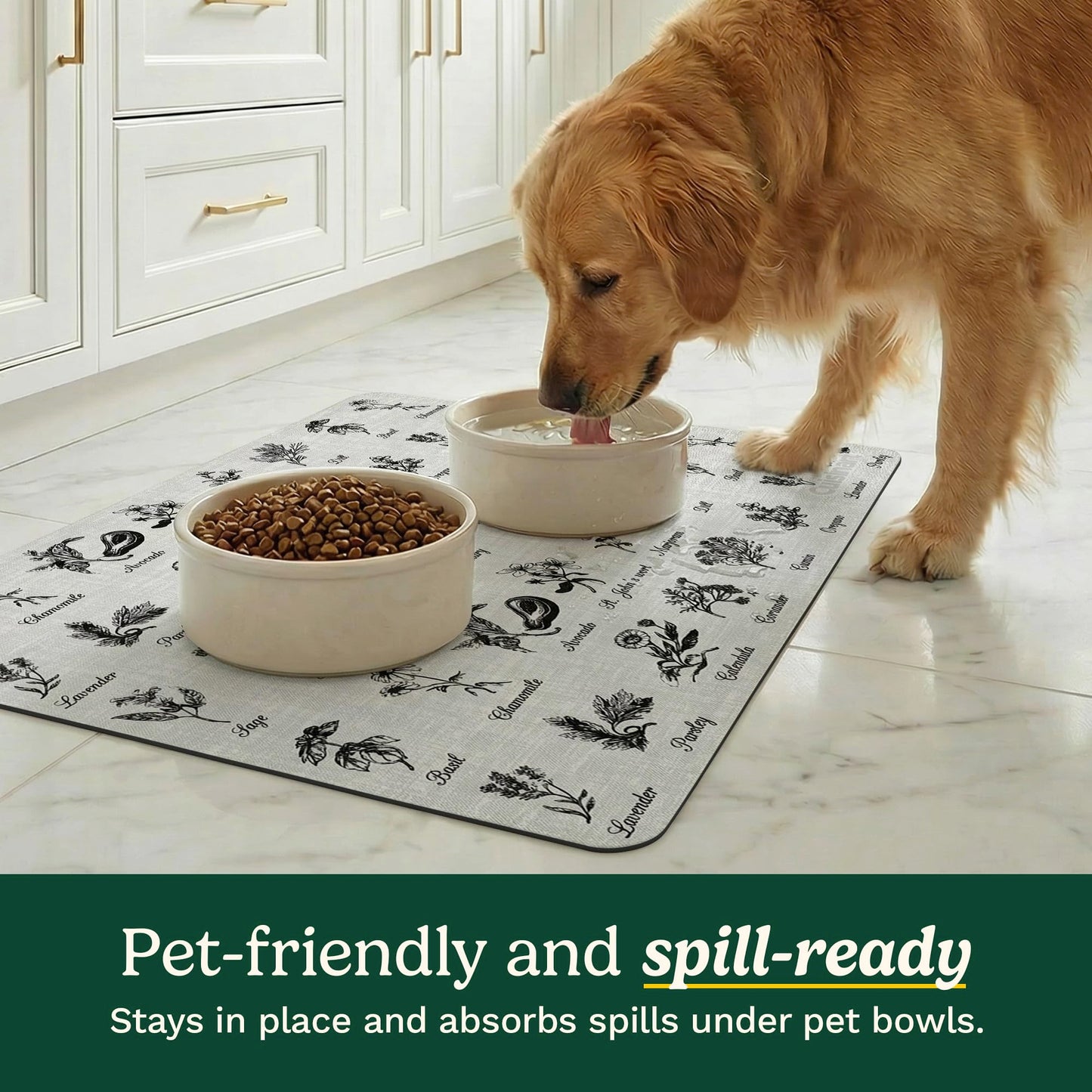 Cuisinart Coffee Bar Mat - Quick-Dry Absorbent, 2 Pack