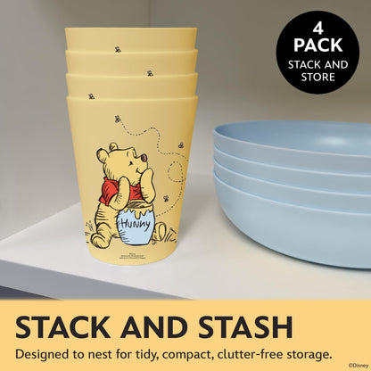 Disney Plastic Cups – 4 Pack 16 oz BPA-Free Stackable Tumblers