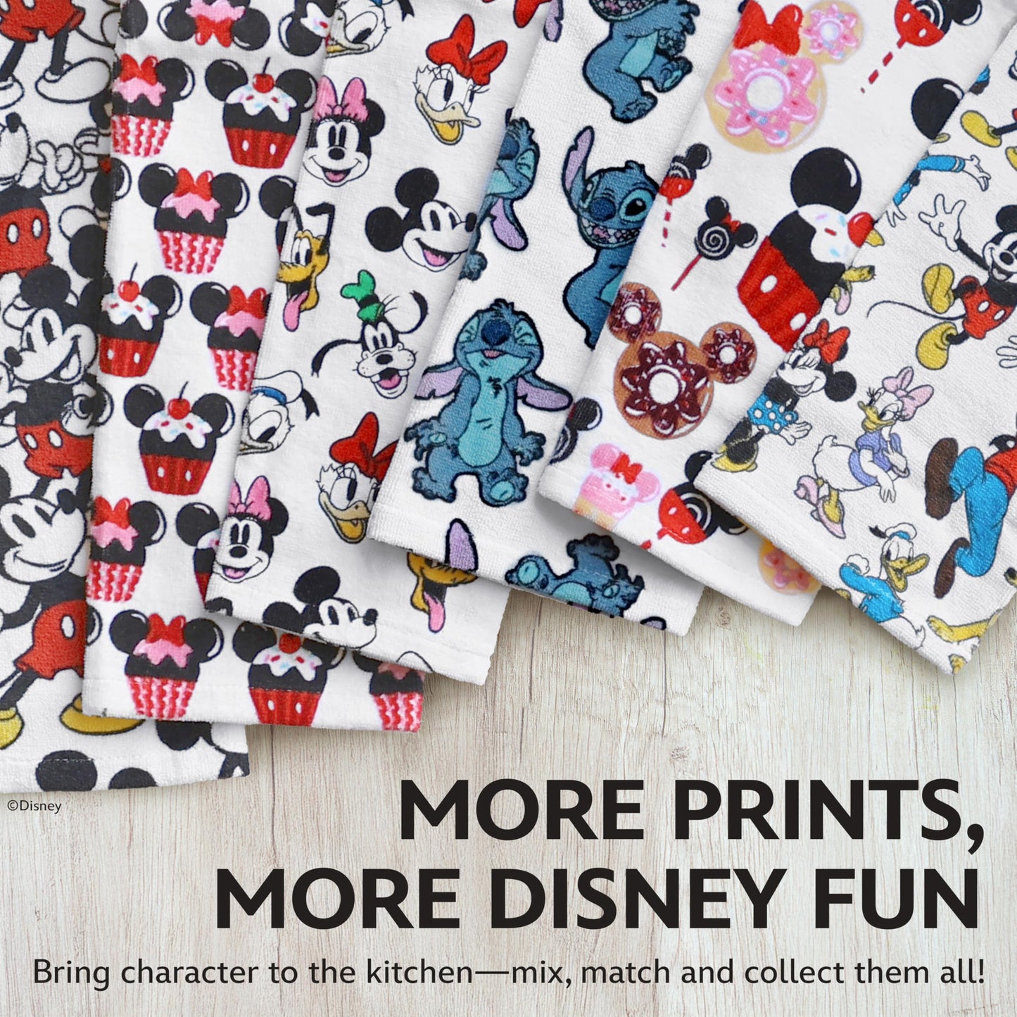 Disney Kitchen Towels - 100% Cotton, 2 Pack